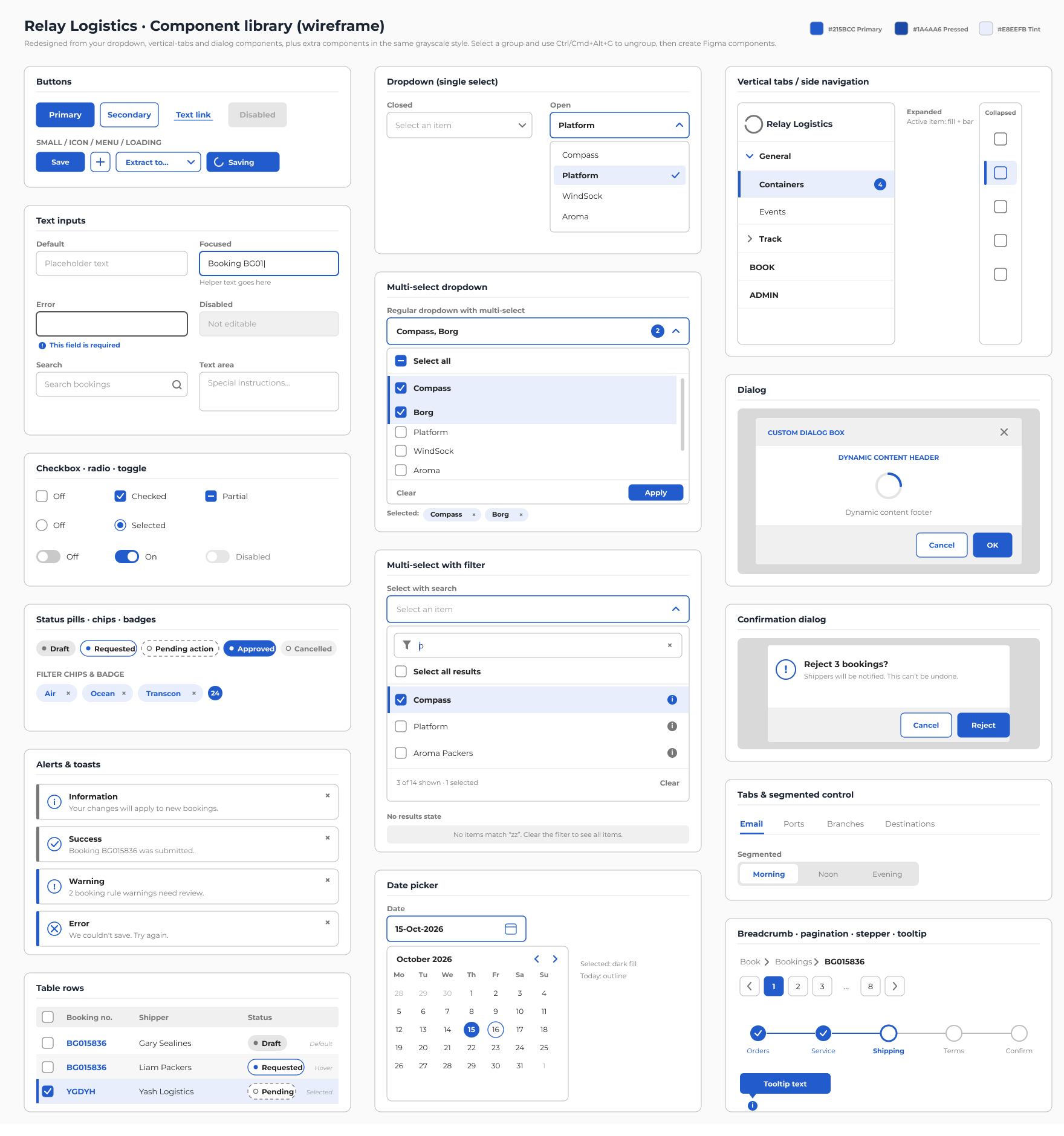 Enterprise Order Management Modernization booking interface