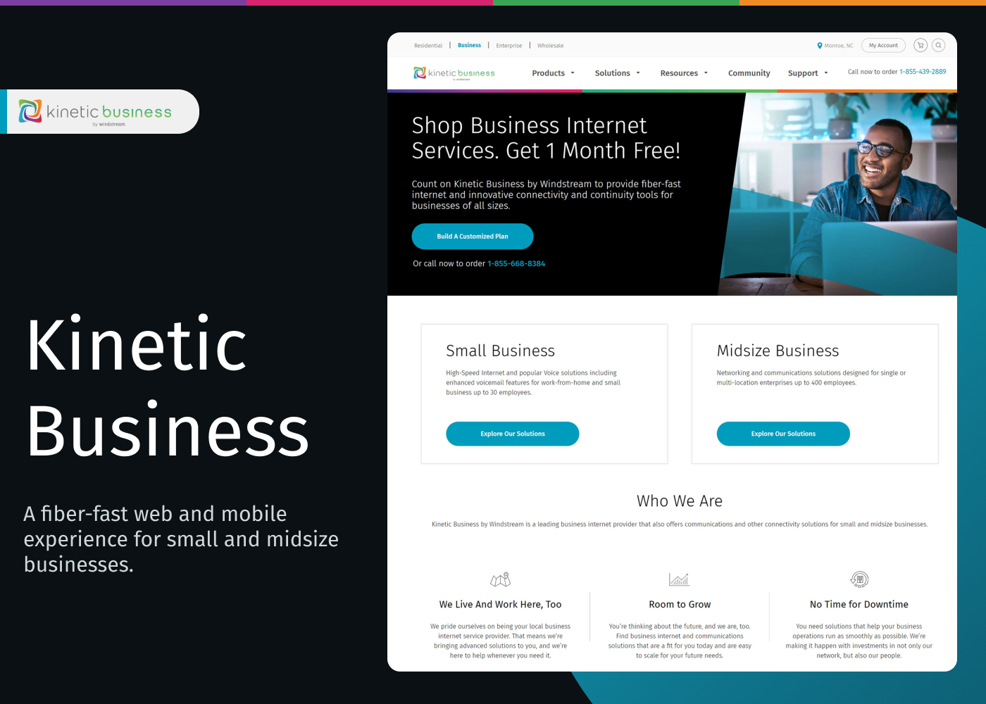 Kinetic Business Site & Checkout interface