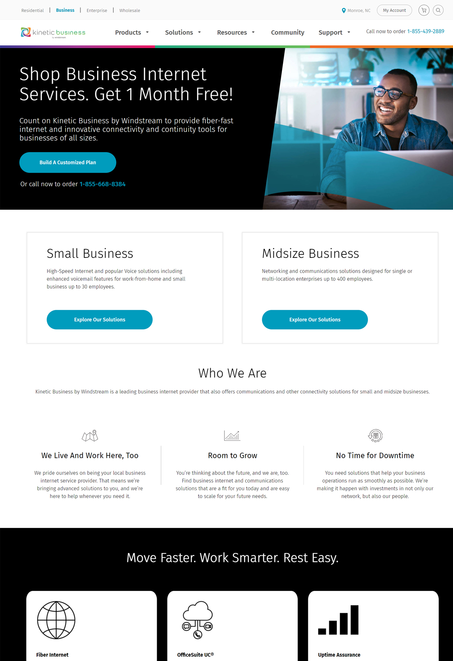 Responsive website layout